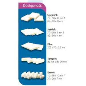 gąbka (opatrunek) hemostatyczny o wym. 70x50x10mm - żelatynowy,Scrofalon Standard
