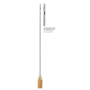 kaniula do liposukcji z dwoma otworami bocznymi i jednym centralnym fi 4mm, 30cm