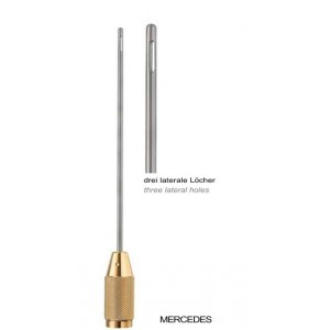 kaniula do liposukcji MERCEDES z trzema otworami bocznymi fi 3mm, 15cm